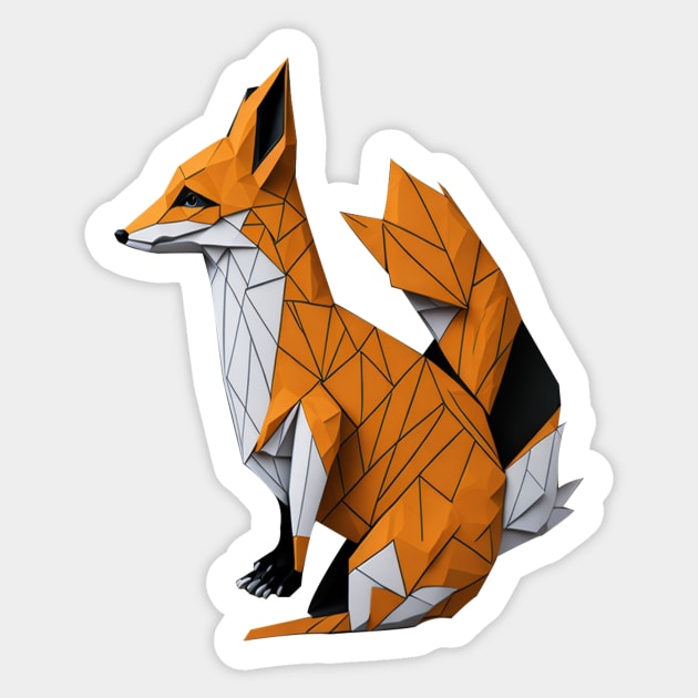 Tangram Fox Sticker by Can'tFindGoodName